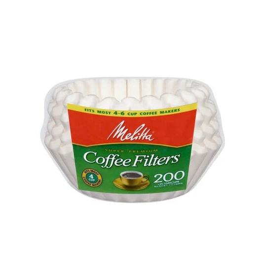 Melitta Basket filter 4-6 Cup 200pk - Frilly filter / wave filter paper coffee filters Basic Barista Coffee Filter