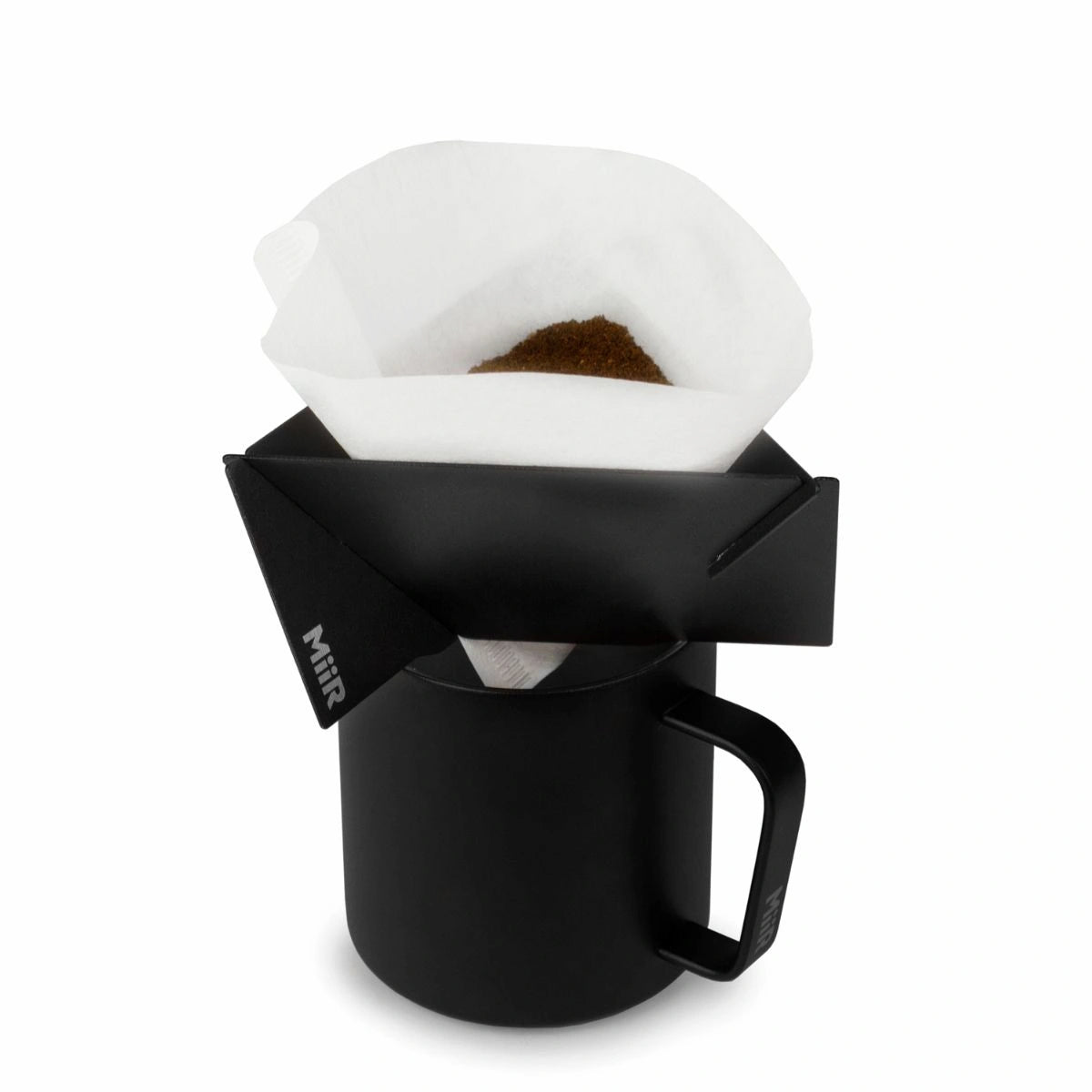 Miir Pourigami Travel Coffee Dripper Black Set Up