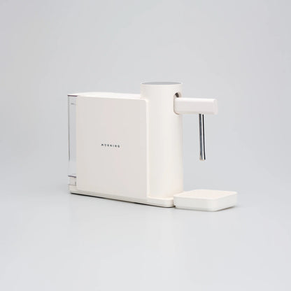 Morning Dream White Steam Wand White - Grey Background Automatic Bench Top Milk Foamer Basic Barista Coffee Gear