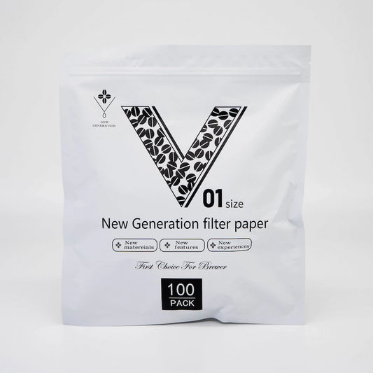 New Generation Filter Paper 100pk Perme Filter Basic Barista Permeable Filter Paper Coffee Brewing Filter Cone 01