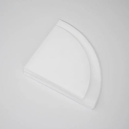 New Generation Filter Paper 100pk Perme Filter Basic Barista Permeable Filter Paper Coffee Brewing Filter Small and Large Cone coffee filters on Grey Background
