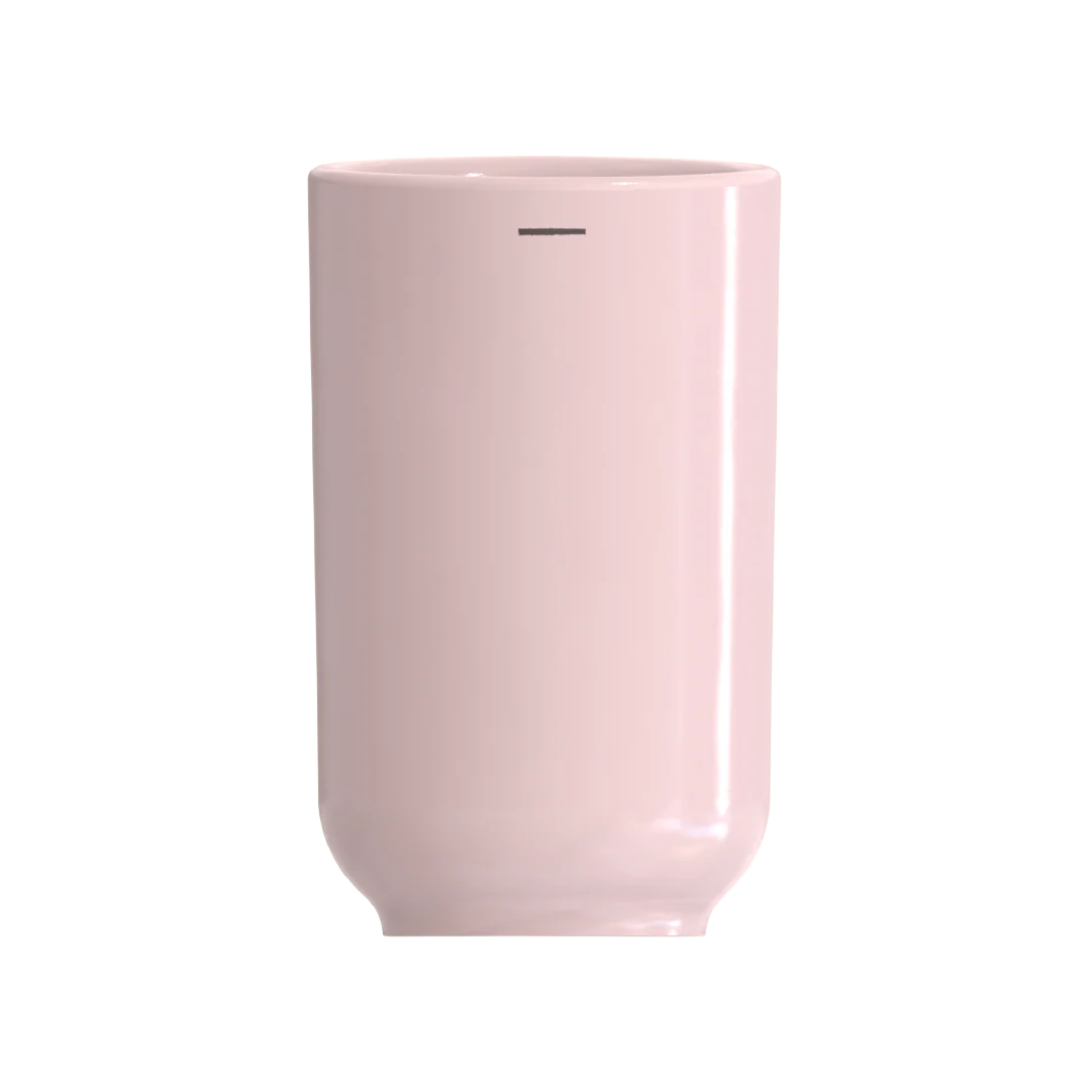 Ni Wares Kiki Cup Ceramic Coffee Cup Pink Matte pink cylindrical cup dual-lip Png background 
