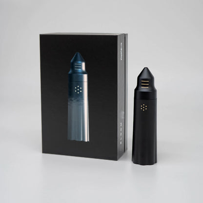 Nucleus Bloom WDT Tool Black cylinder on grey background with packaging Basic Barista Coffee Gear
 