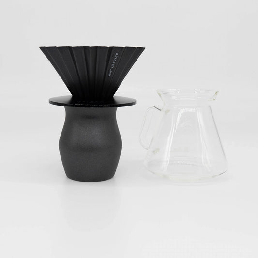 Origami Dripper Matte Black Pour Over Coffee Kit Limited Edition Bundle Basic Barista Coffee Gear