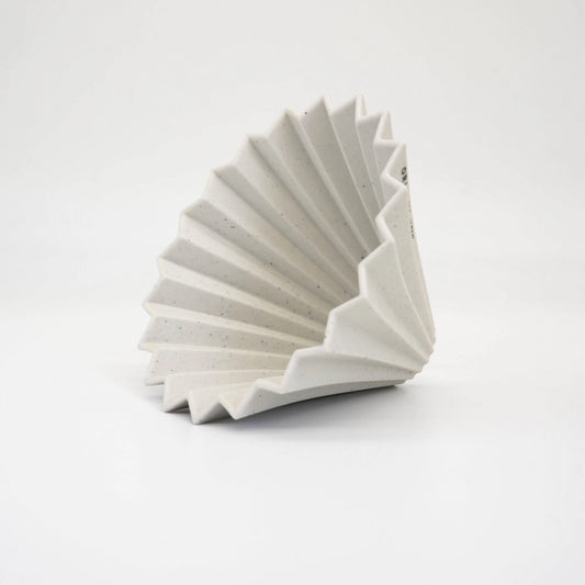 Origami Rework Dripper Recycled Origami Drippers into Rework new pour over coffee dripper Basic Barista Origami Japan