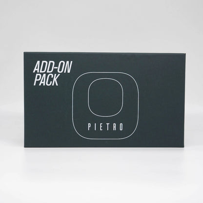 Pietro Add On Pack Coffee Grinder Stand Coffee Dose Funnel and Coffee Grinder Brush all in box on a white background
