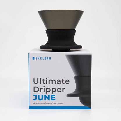 Shelbru June Dripper Basic Barista pour over coffee dripper on retail box on white bakground