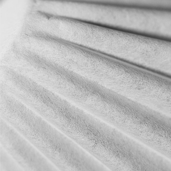 Close-up of textured white paper used in Sibarist Wave Style Filter Papers with folds mountain waves