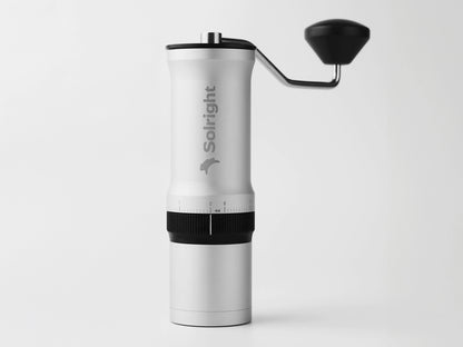 Solright DB-1 Coffee Grinder Silver, White Background