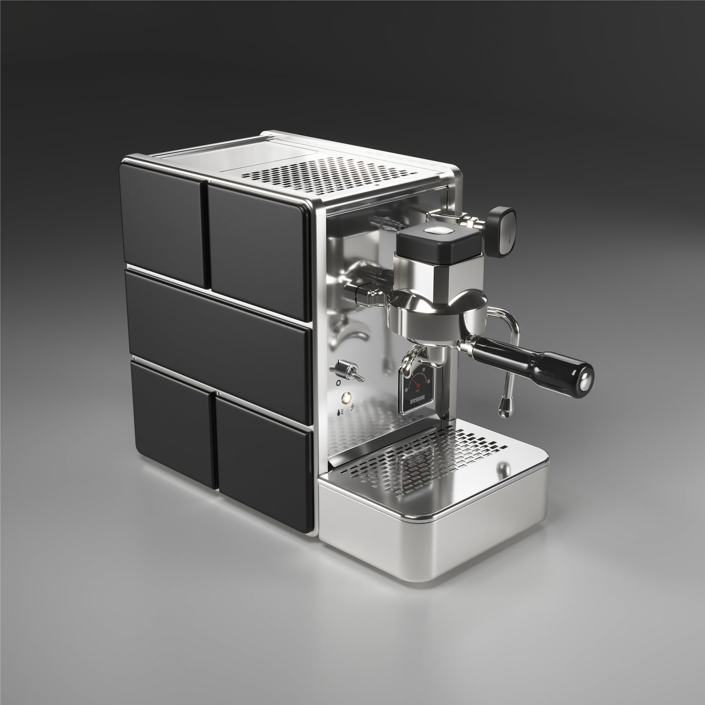 Stone Mine Black Coffee Machine - Espresso Machine Basic Barista