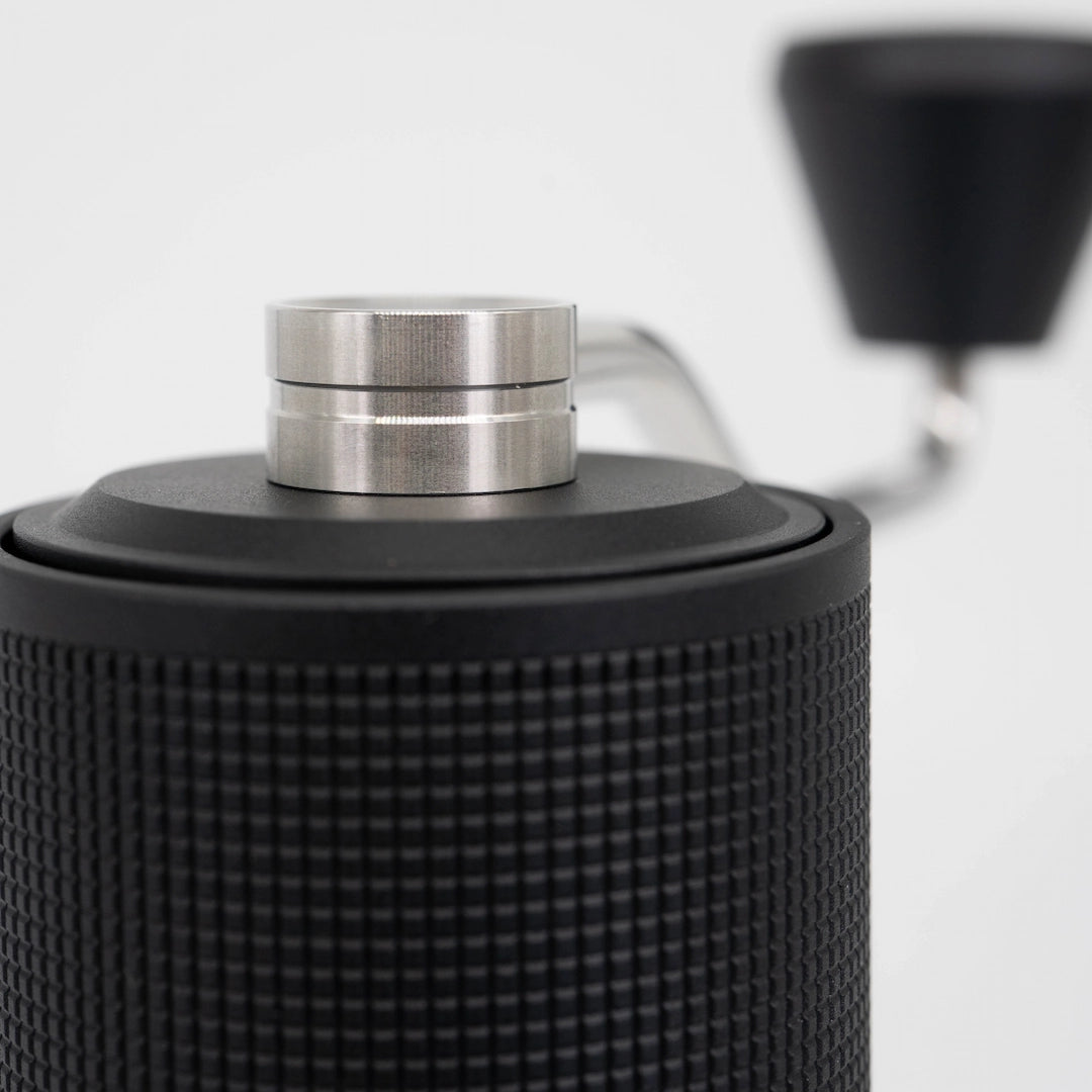 Close up of black textured Timemore Chestnut C3S Coffee Hand Grinder Basic Barista Coffee Gear Online