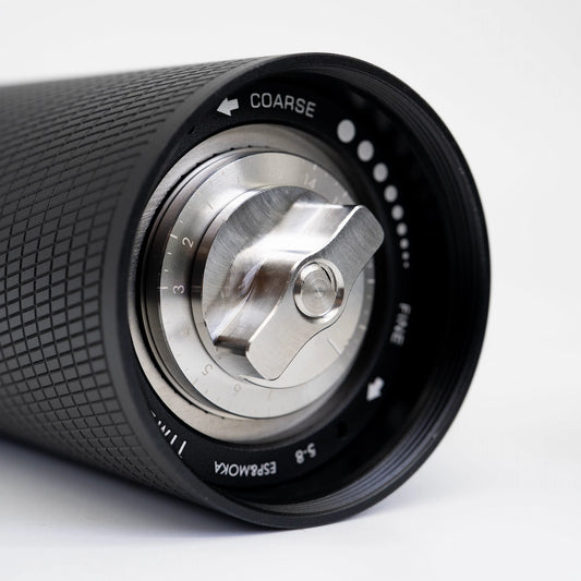 Timemore C5 Coffee Grinder Grind Size Adjustment Basic Barista Budget Coffee Hand Grinder on White Background