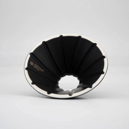 UFO Dripper Ceramic Matte Black Pour Over Coffee Dripper on white background Basic Barista Coffee Gear Online