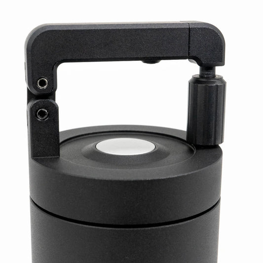 VSSL Java G45 Coffee Hand Grinder Black fold up carabiner crank on White Background 