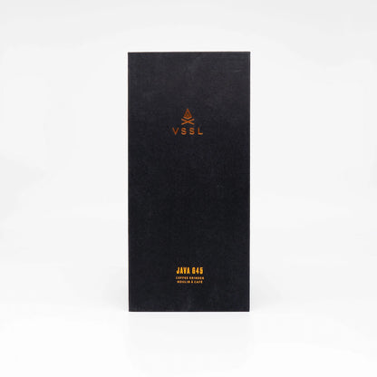 VSSL Java G45 Coffee Hand Grinder Black packaging on White Background 