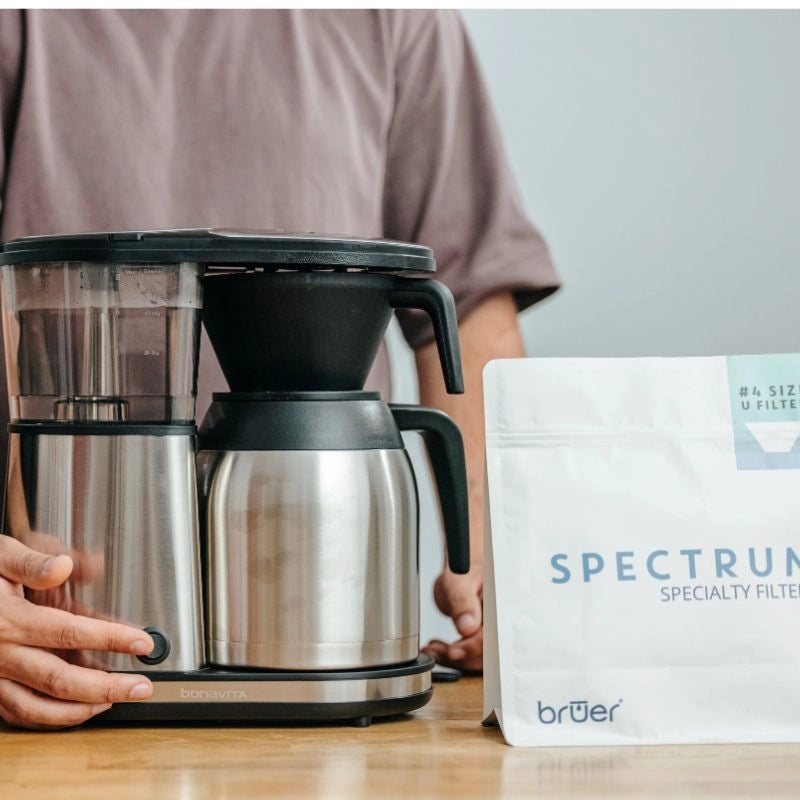Breuer Spectrum Filters U shaped #4 Filter size to be used on Breville Precision Batch Coffee Brewer Basic Barista Coffee Gear for cafes and batch brew