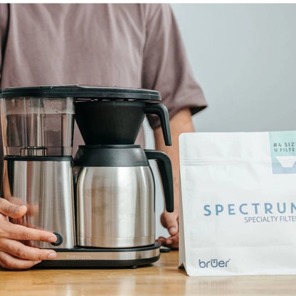 Breuer Spectrum Filters U shaped #4 Filter size to be used on Breville Precision Batch Coffee Brewer Basic Barista Coffee Gear for cafes and batch brew