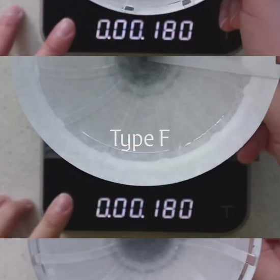 Comparing different types of UFO Filter Papers Basic Barista Coffee Drippers UFO Filter paper - Sibarist Filters Edition Type A and Type F Fast UFO Filter papers _leehyunjinn