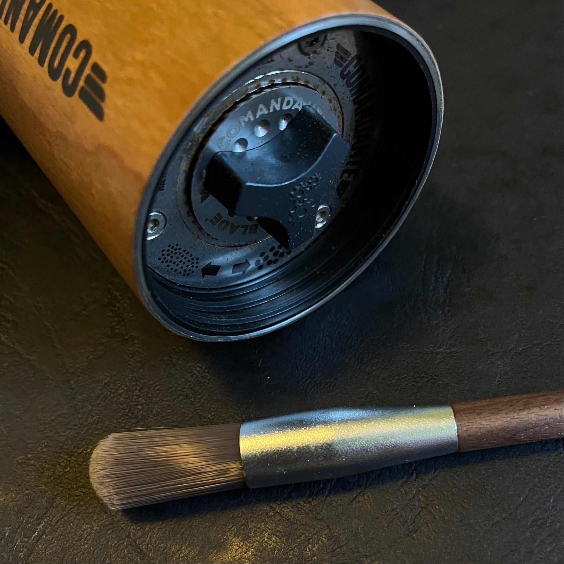 Wood brush coffee grinder brush Basic Barista Australia Melbourne
