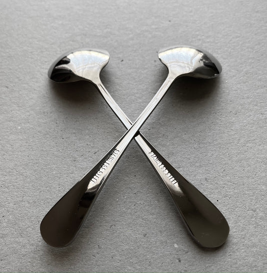 Coffee cupping silver spoons set of 2