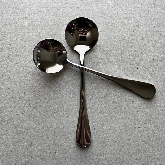 Coffee cupping silver spoons set of 2