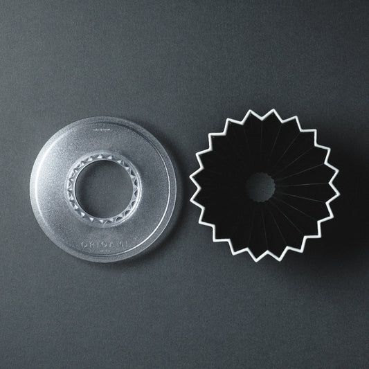 Origami Dripper Filter Coffee Brewer Origami pour over Dripper Origami Dripper Ceramic Colourful Ring Wood plastic Mino Yaki Porcelain Origami Wholesale Origami Dripper Wholesale Stockist Retail Coffee Gear Coffee Brewing Products Basic Barista Australia Melbourne 