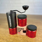 Comandante Polymer Bean Jar Beans Dosing glass Red jar Orange Jar Pink Jar Dosing container colourful new comandante jar Basic Barista Australia Melbourne Coffee Brewing Gear Barista Kit Brewer Dripper Aeropress Coffee grinder Comandante Accessories